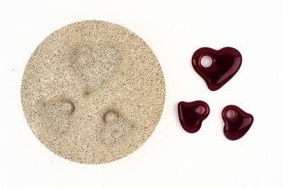 Vermiculiteform drei Herzen