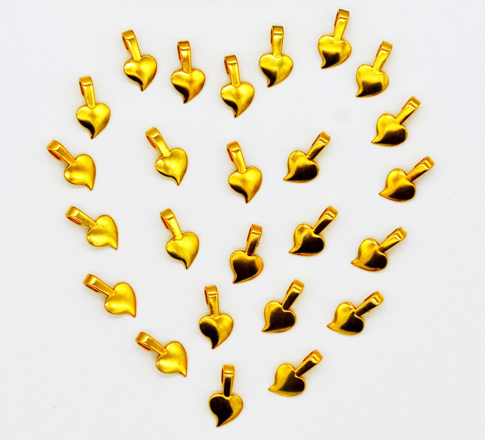 Aanraku ® 18k vergoldeter Herzanhänger klein  24 Stück