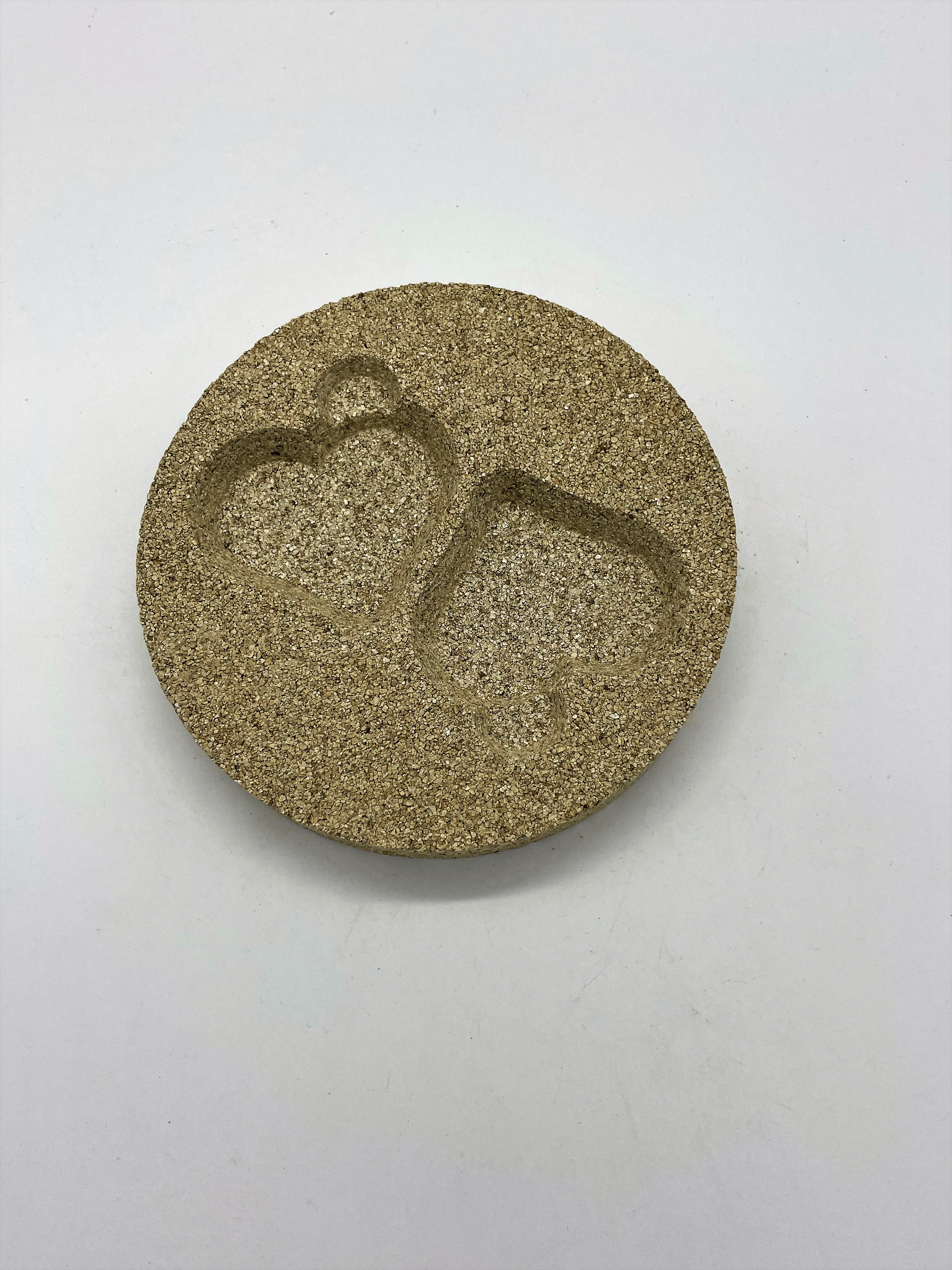 Vermiculiteform  zwei Herzen